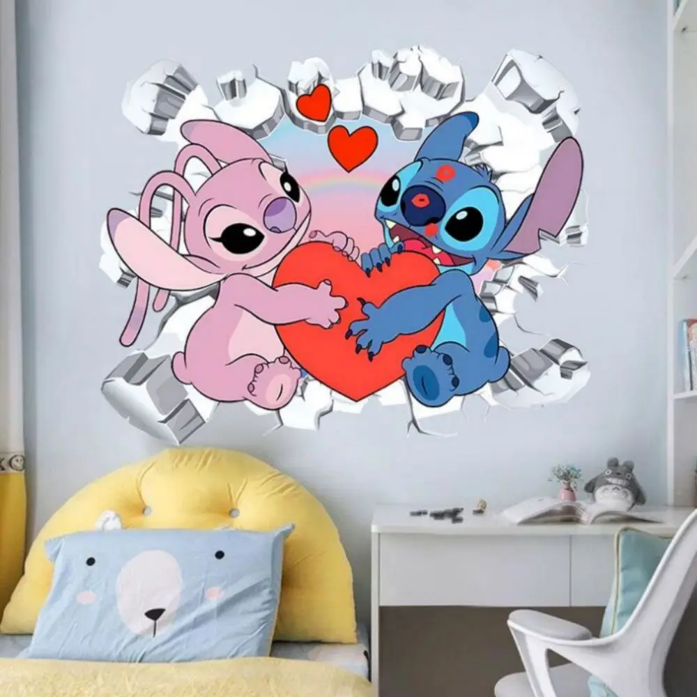 Cartoon Lilo & Stitch Baby movie Wall Stickers For Kid's Room Kindergarten Living Room Bedroom Wall Decoration Animated Poster