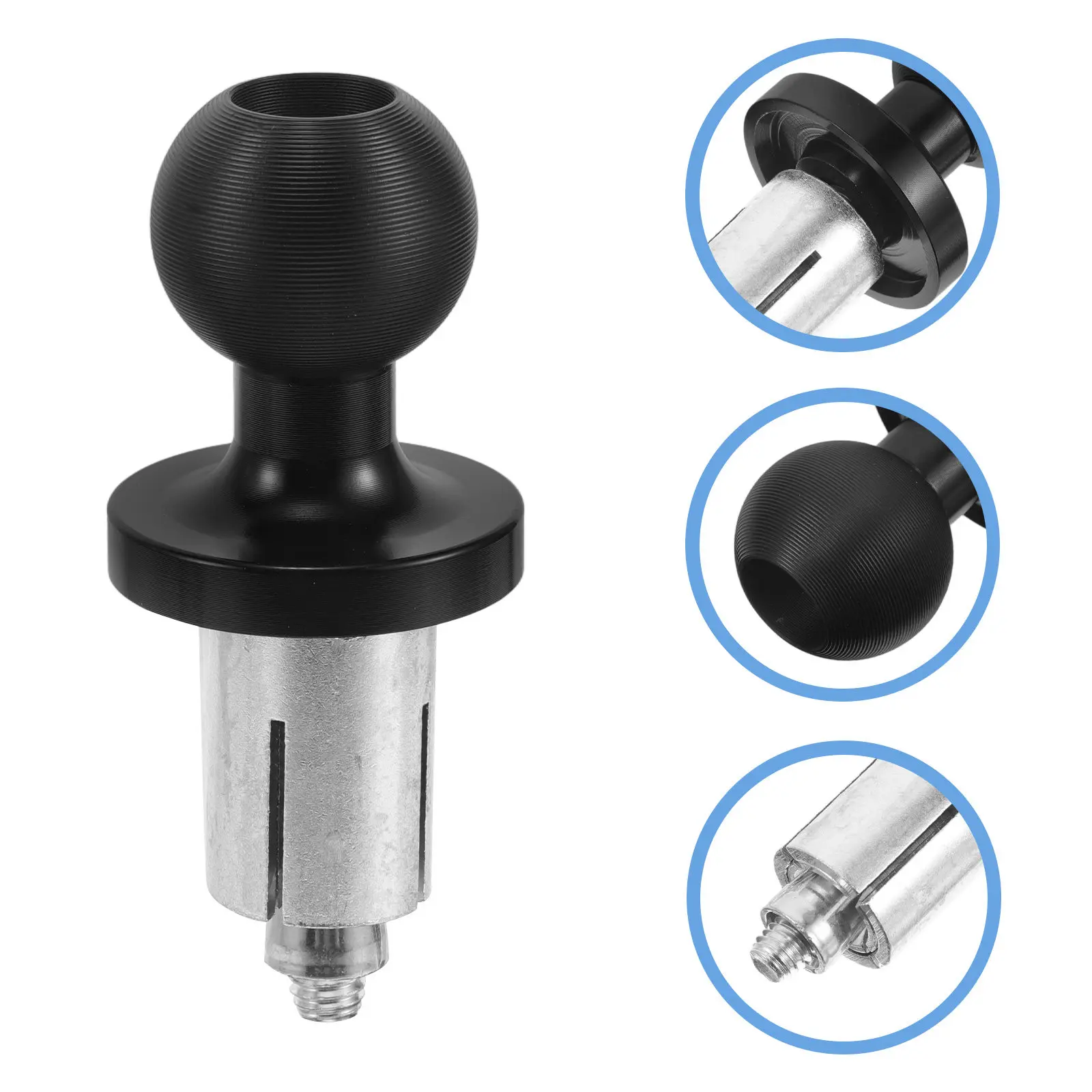 

2Pcs Motorbike Phone Holder Ball Clamp Base Metal Handlebar Mount Stable Fixing Navigation Recording Motorbike Repair Supplies