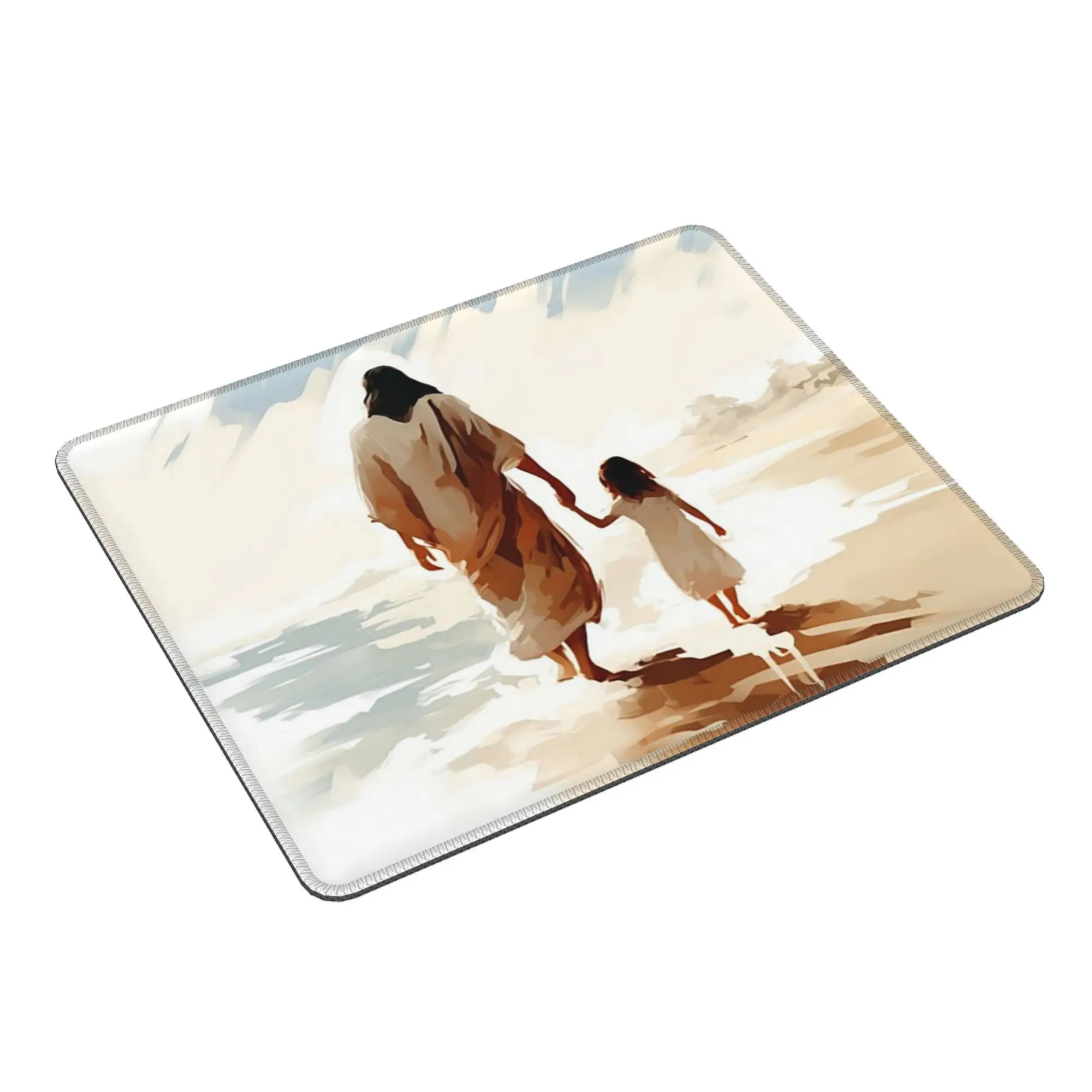 Jesus Guiding Her Home Painting Mouse Pad Computer Keyboard Mouse Mat Gaming PC Laptop Desk Mat Office Accessories Table Mats