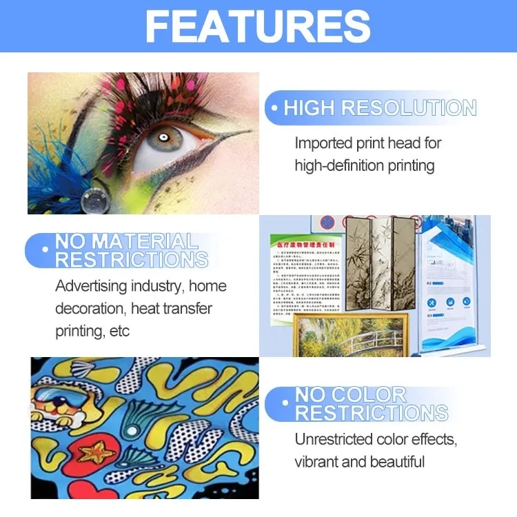 High Quality Eco-solvent Printer Xp600 I3200 1.6m/1.8m/3.2m Wide Format for Print Shop Printing Vinyl Stickers Advertising
