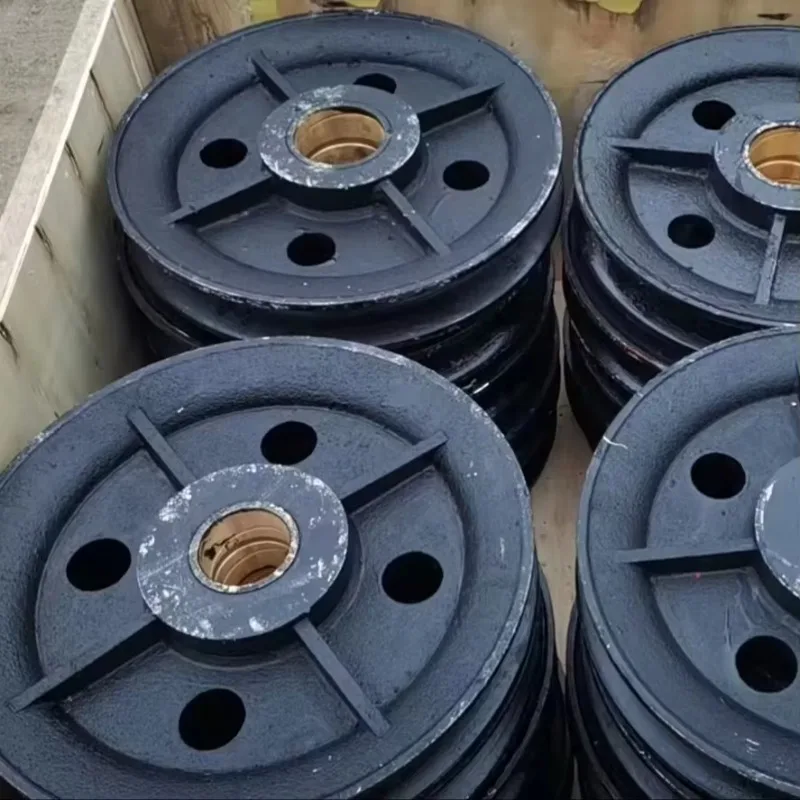 

CE Certified Steel Castings and Cast Iron Wire Rope Pulleys Customizable Dimension and Color Material Handling Equipment Parts