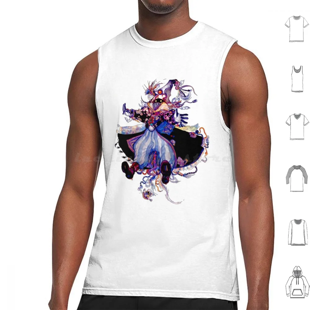 Vivi Ornitier ( Final Fantasy Ix )-Yoshitaka Amano Tank Tops Vest Sleeveless Vivi Final Fantasy Ix Final Fantasy 9 Final