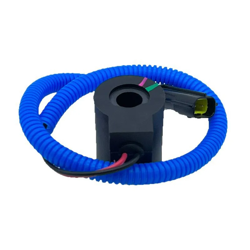 12V Pilot Rotary Solenoid Coil 1014 For 55 Model Excavator Large Plug Construction Machinery Parts