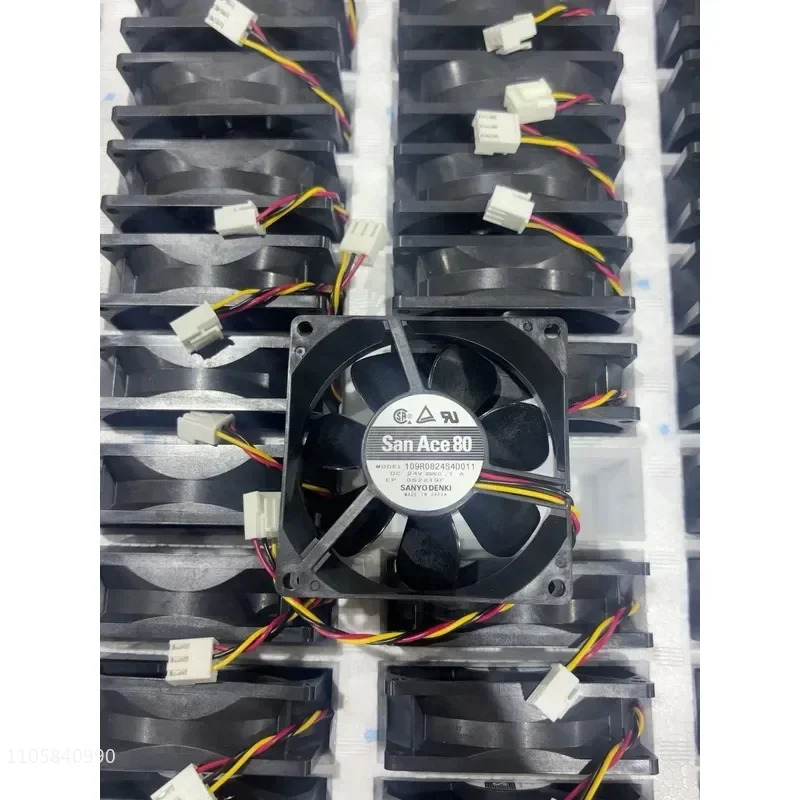 for Sanyo San Ace 8025 Cooling Fan Model 109R0824S High Performance Quiet Operation Durable Design for Electronics Cooling