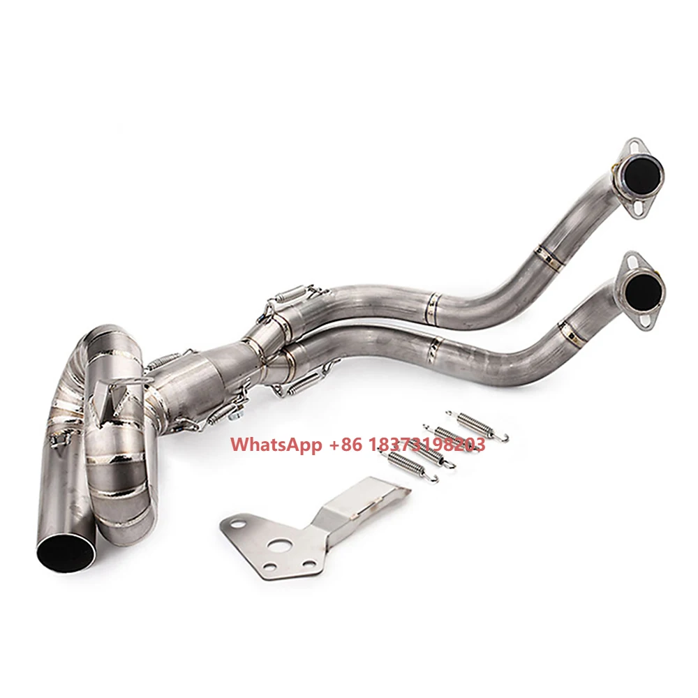 

For MT07 FZ07 Full Motorcycle Exhaust System Escape Slip on Front Tube Link Pipe Connect 51mm Titanium Alloy