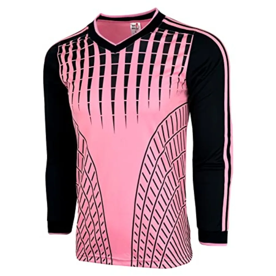 Boy's Goalkeeper Soccer Jersey, Padded Goalie Shirt with Sponge Protector Youth Sizes