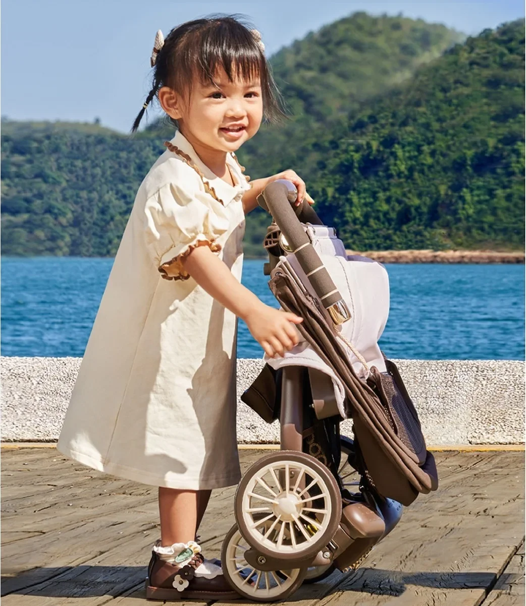 Lightweight Aluminum Baby Pram for Traveler Portable Durable Canopy Good Selling Aviation aluminum  Alloy Cart for Toddler Baby