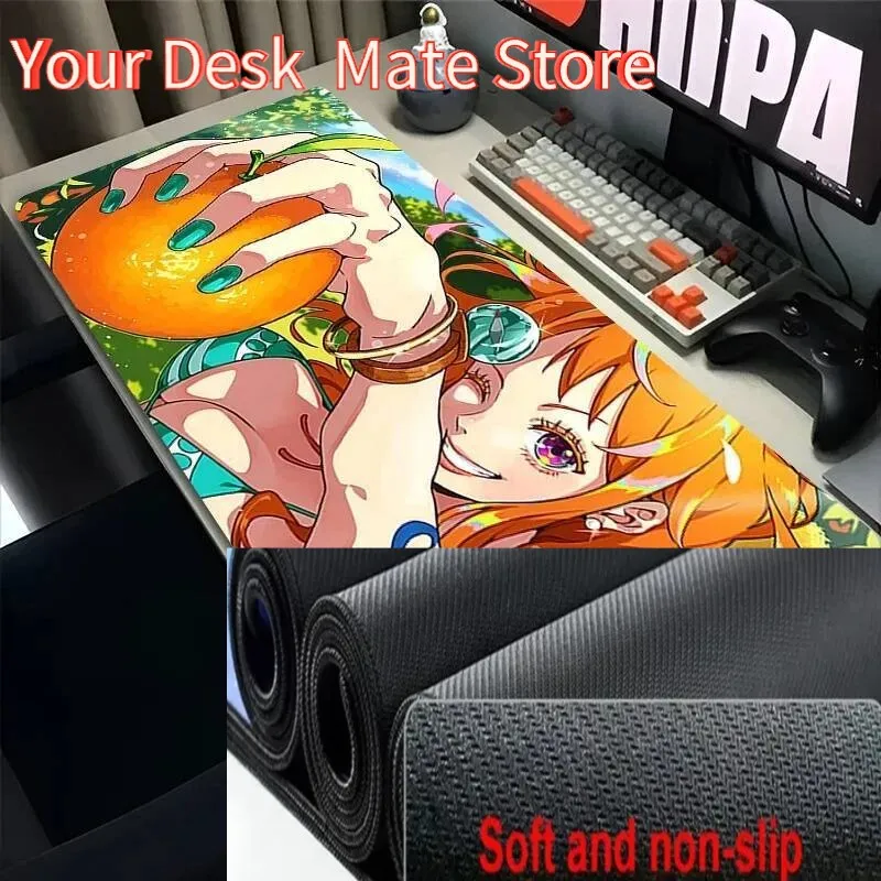 Gamer-Mauspad Gaming-Gehäuse Mausunterlage Großes Mauspad O-One P-Piece Nami Naturkautschuk Schreibtischunterlage PC-Schreibtischmatten Design-Mauspads