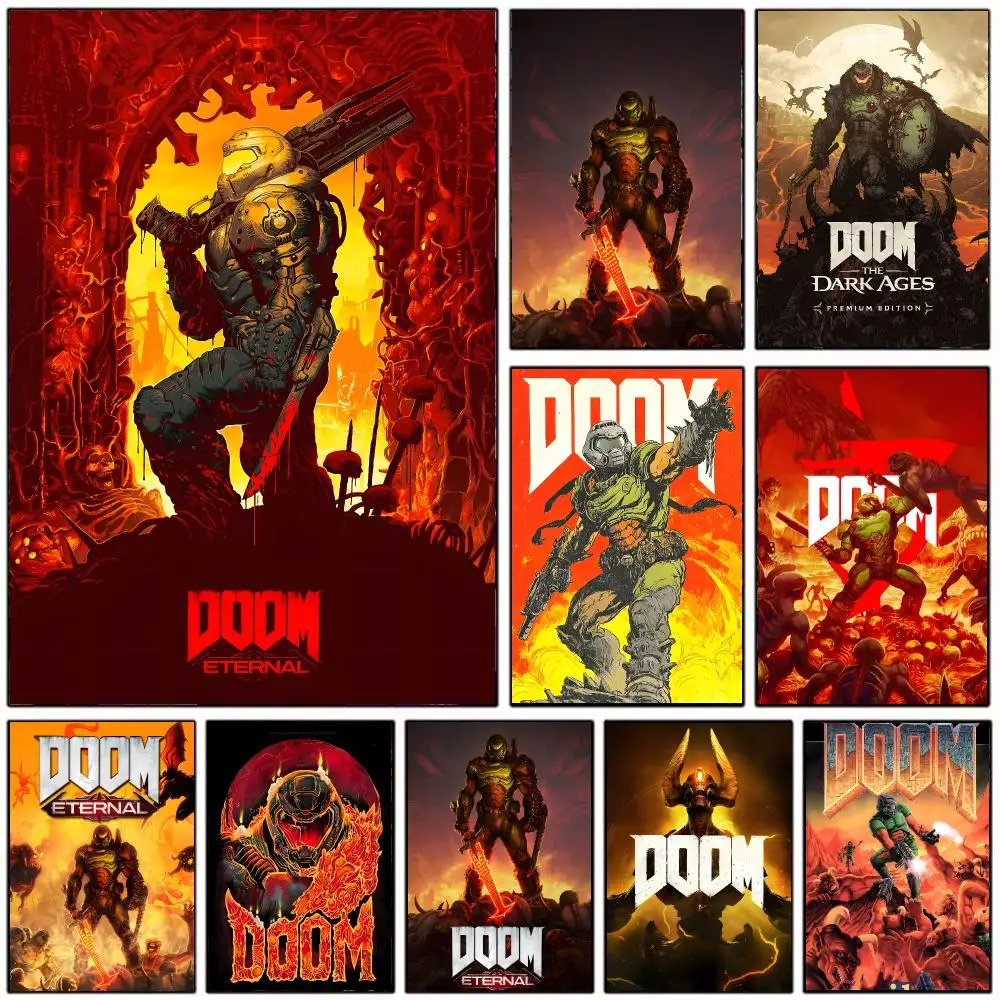 intense game D-DOOM Eternal Poster Modern Home Decoration Interior Design & Contemporary Wall Art Collection