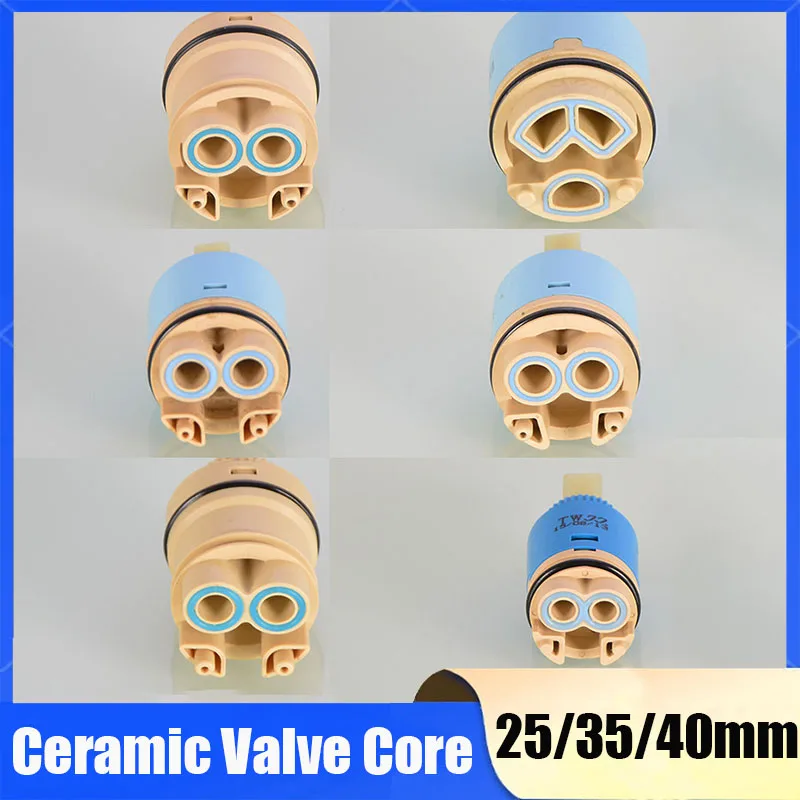1Pc 25mm/35mm/40mm Tap Mixing High Spool Valve Faucet Accessories Ceramic Cartridge Faucet Cartridge Mixer Kitchen Bath Basin