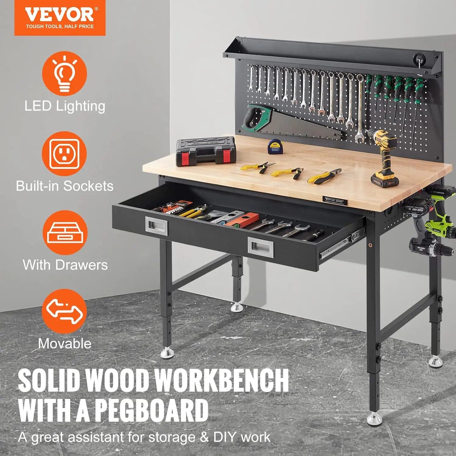 Workbench Adjustable Height 28-39.5