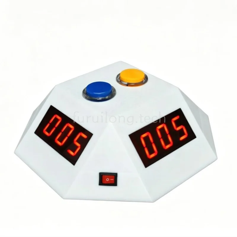 0.8-inch 3-Digit Four-Sided Digital Game Timer LED Countdown Timer with 999s Max for Board Games, Card Games, Competitions