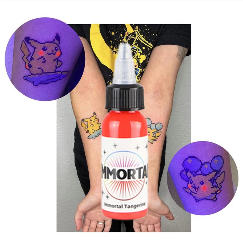 15ml Bottle Professional Fluorescence Tattoo Ink Purple Light Micropigmentation Pigment Uv Ink Tattoo Pigment for Body Painting