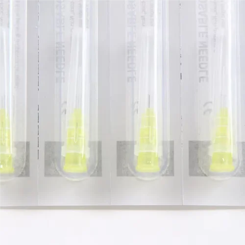 Imagen 2 del producto 30G-34G aguja indolora Piercing jeringa transparente pegamento de inyección tapa de punta transparente aguja de inyección farmacéutica 1,5/2,5/4/6mm