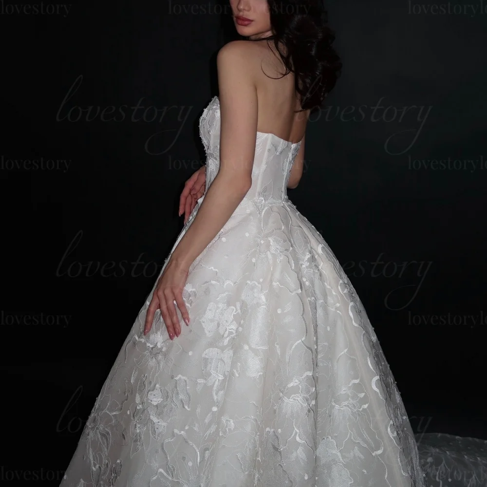 Sweetheart Neck Customized Wedding Dresses A Line Bridal Ball Gowns Vintage Sequined Bride Robes vestido de novia