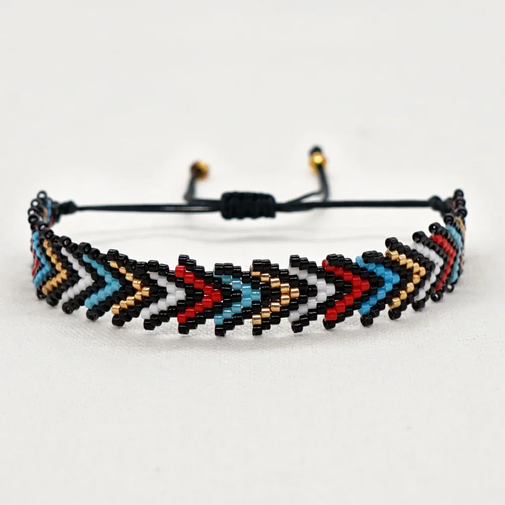 

Beaded bracelet Arrow Gradient Retro Tide Hand knitting Bohemia Adjustable Graph Chroma Simple Rice bead bracelet