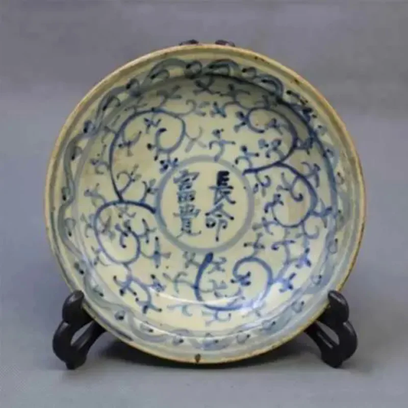 

Китайская античная чаша династии Мин ручной работы, голубая и белая чаша для кухни