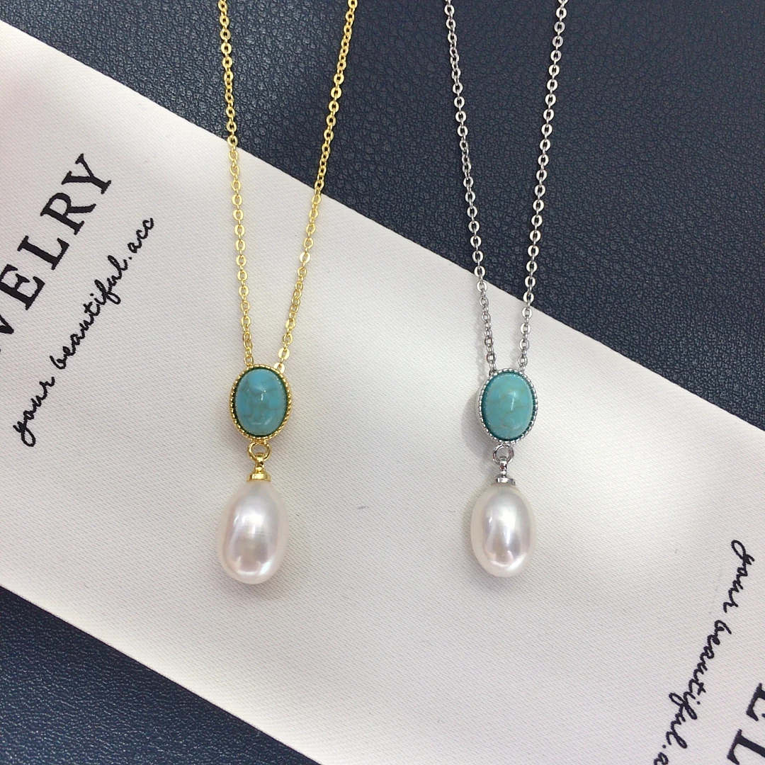 ZHBORUINI 2025 New Arrival Natural Freshwater pearl rice shaped set Fashion retro droplet shaped jewelry earrings rings pendants view 4