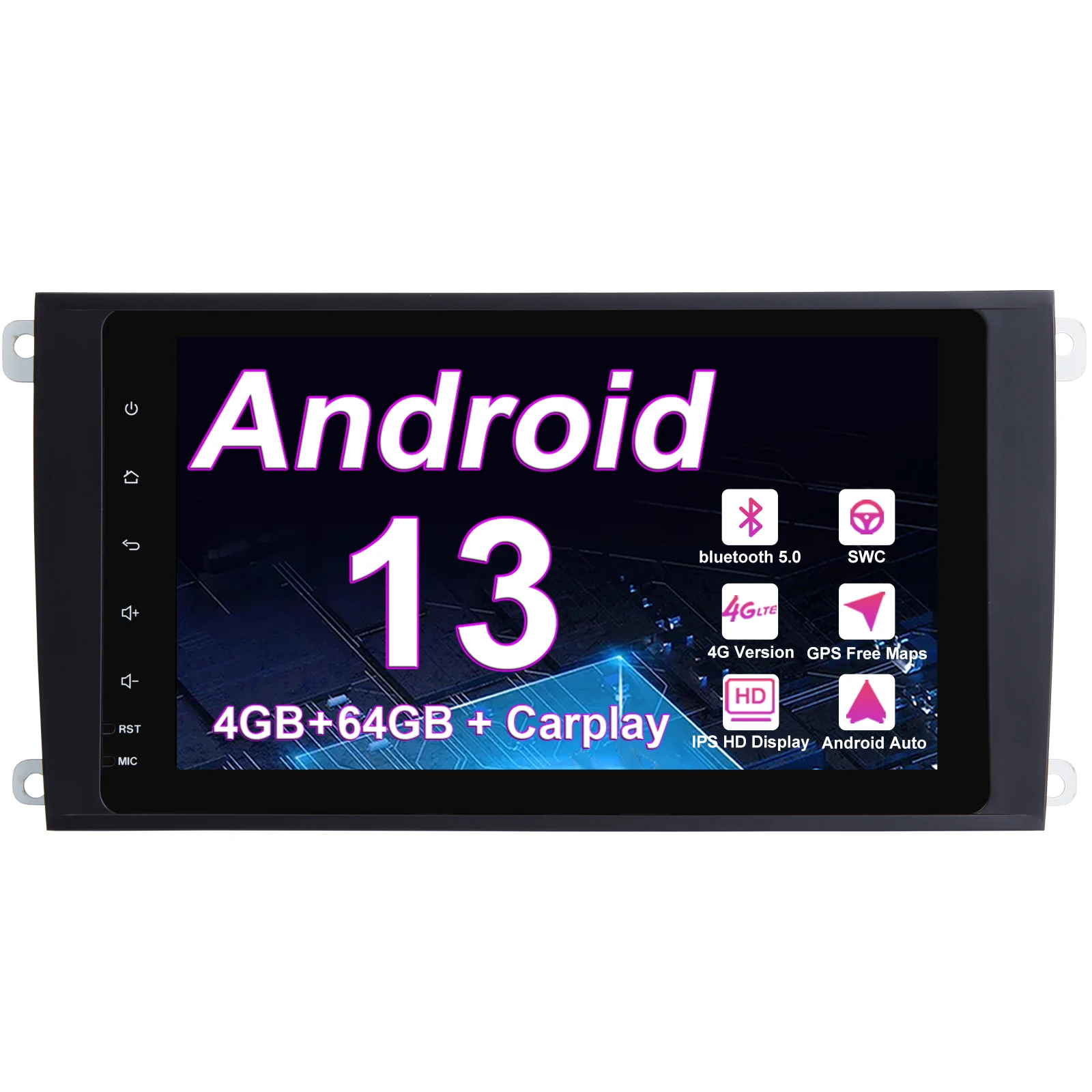 Csred Android 13 Auto Radio For Porsche Cayenne 2003-2010 GPS Navigation Head Unit Stereo Car Multimedia Player