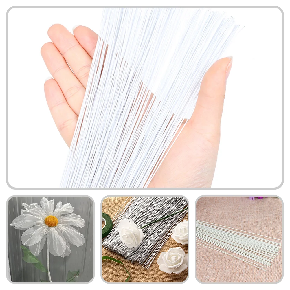 100 Pcs DIY The Wire Stems for Handwork Convenient Florist Wires Practical Pole