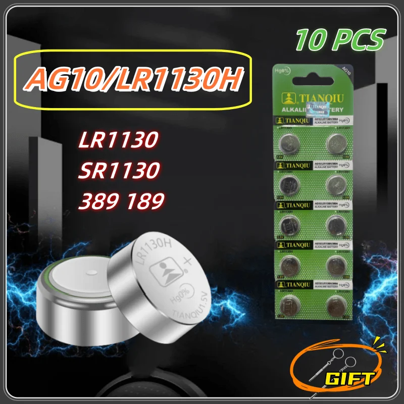 

10~50PCS FButton Batteries TQ AG10 LR1130 LR54 SR54 389 LR54 High Quality Coin Cells Applicable to Watch Alarm Clock Calculator