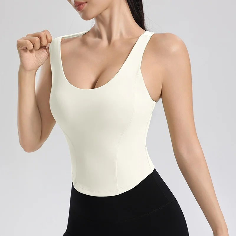 حمالة صدر رياضية على شكل حرف U للنساء من قطعة واحدة حمالة صدر ثابتة عالية القوة ممتصة للصدمات وسرعة الجري وتجفيف اللياقة البدنية سترة يوجا #1