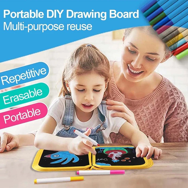 

Portable Erasable Graffiti Drawing Book Magic Blackboard Child Gift
