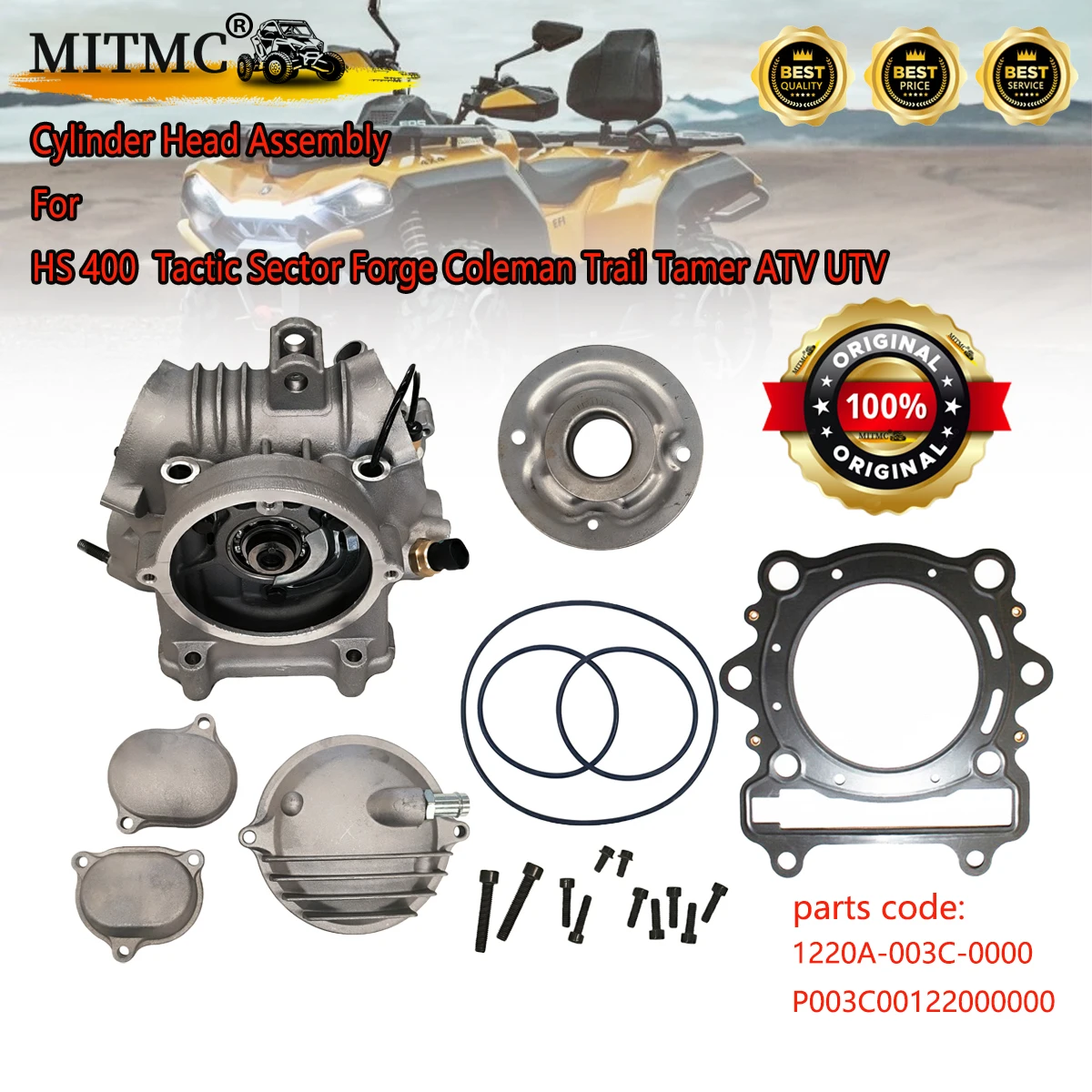 Original Cylinder Head Assembly For HS 400 Tactic Sector Forge Coleman Trail Tamer 360-AT400 ATV UTV 1220A-003C-0000