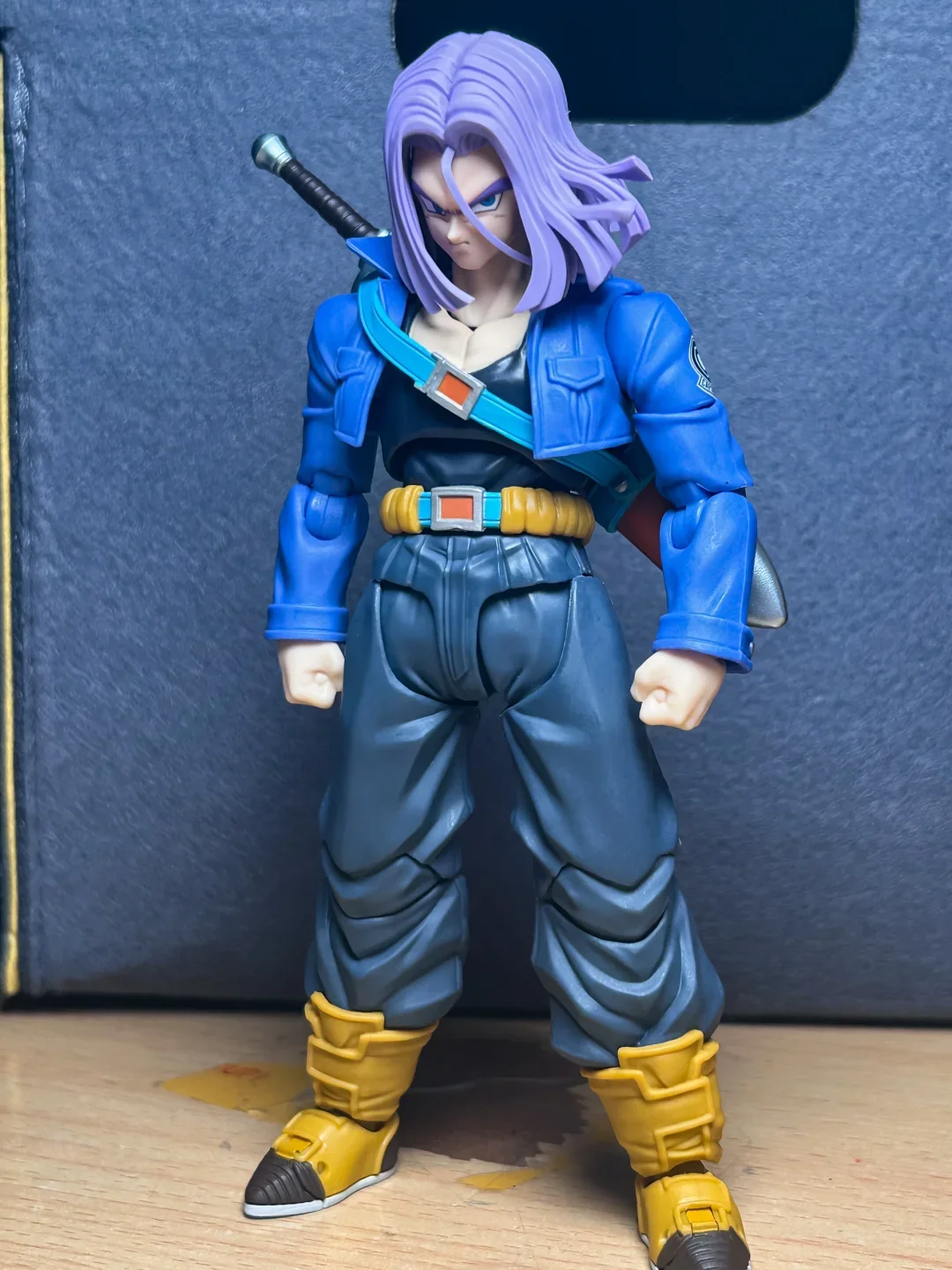 Original Tonsenarttoys Trunks Action Figure Shf Long Hair Battle Damage Movable Super Saiyan Trunks Models Collect Dbz Toy Gifts