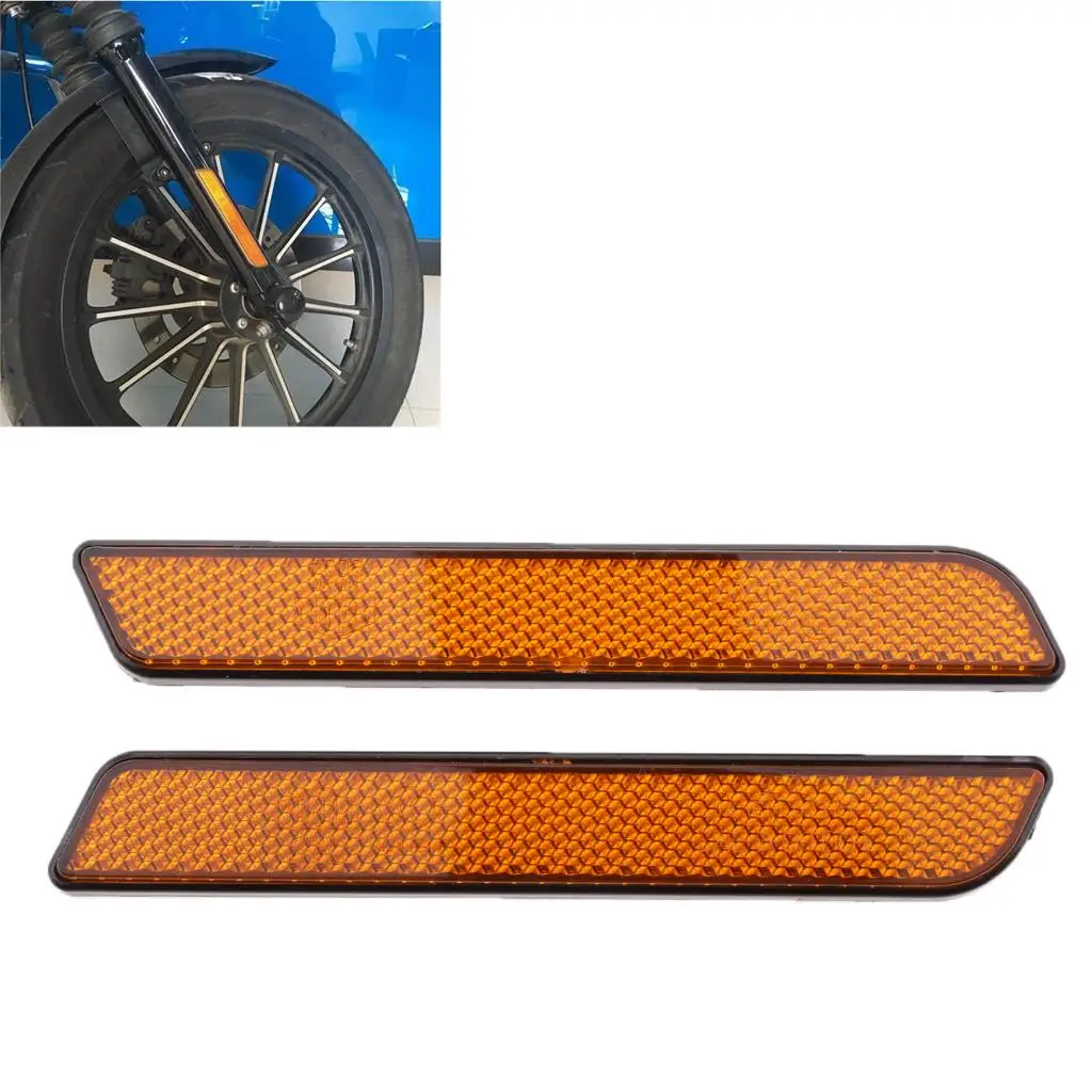 2pcs L & R Front Fork Leg Reflector for Lower Leg Slider