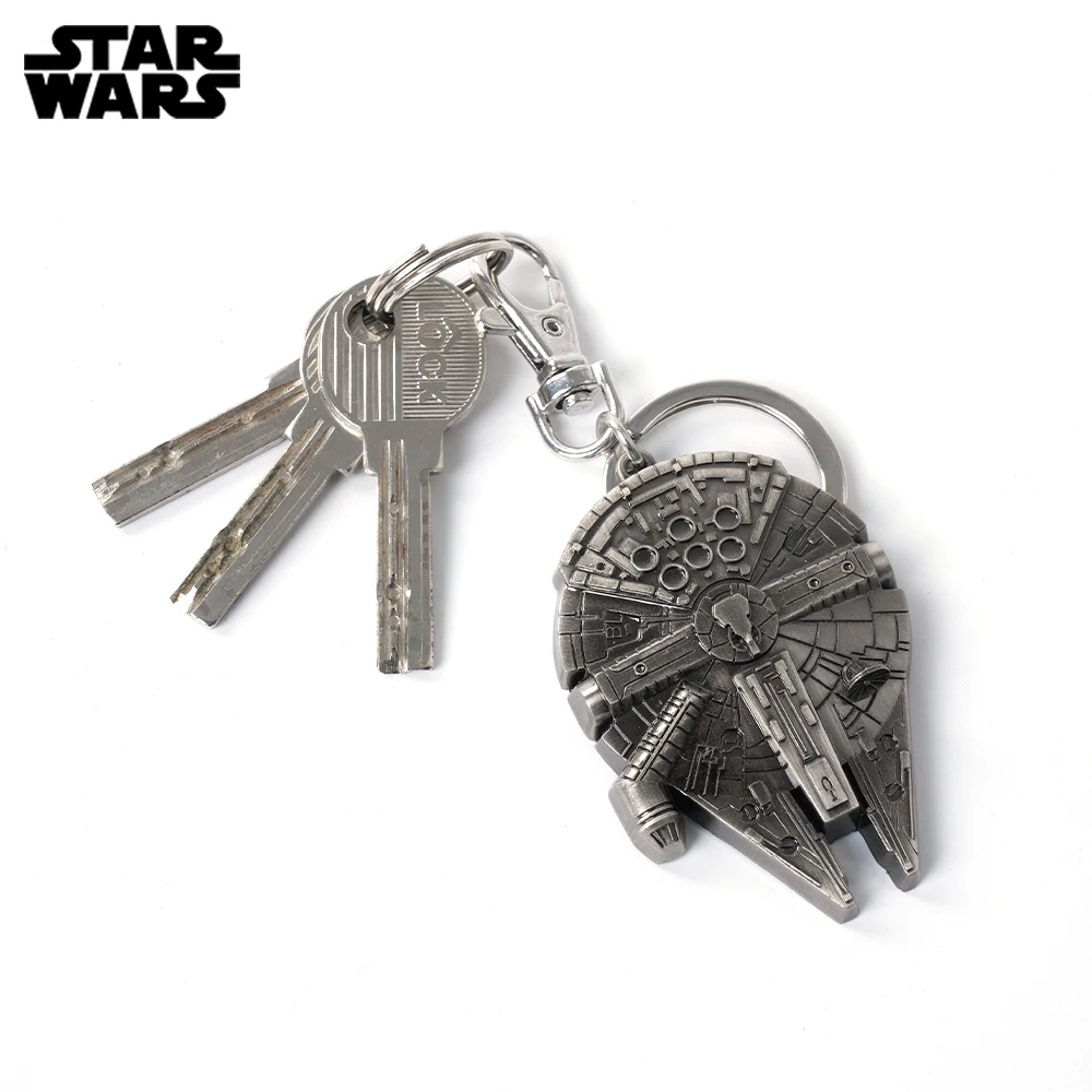 1 قطعة ديزني مرخص رسميًا حرب النجوم الألفية الصقر X-Wing بيوتر كيرينغ سلسلة مفاتيح معدنية الديكور هدايا عيد الميلاد