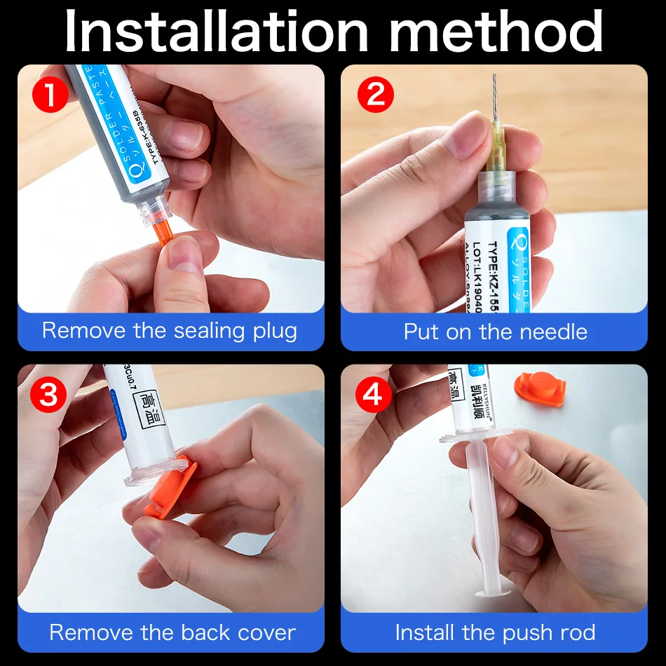 30g/50g New Type Low Temperature Lead-free Syringe smd Solder Paste Flux For Soldering Led Sn42Bi58 SMD Repair Welding paste