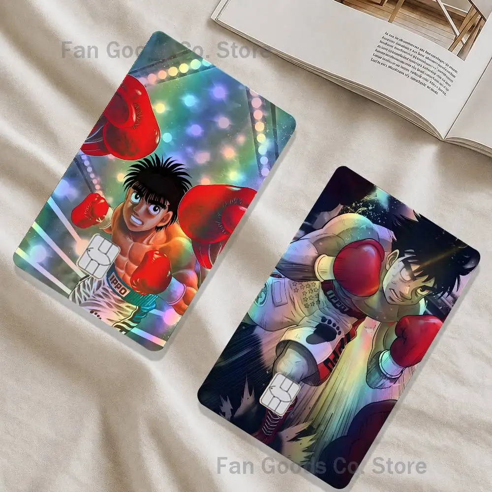 Boxing H-Hajime no Ippo Laser shimmer Name Card Sticker Decorate Bank Card Student Study Supplies Decals Patch Documents Gift