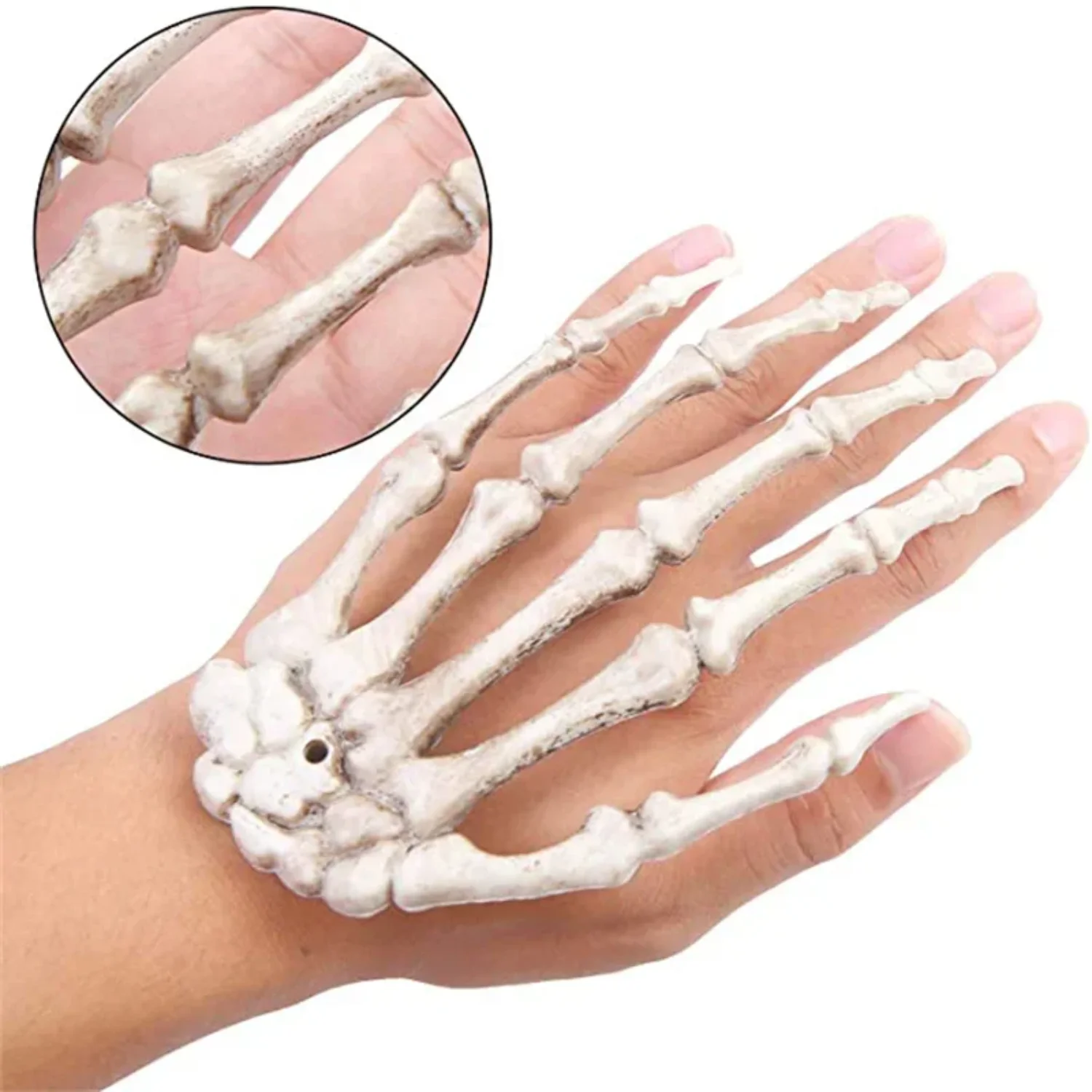 2-20 PCS Halloween Skeleton Hands Realistic Life Size Severed Plastic Skeleton Hands for Halloween Themed Party Decoration Props