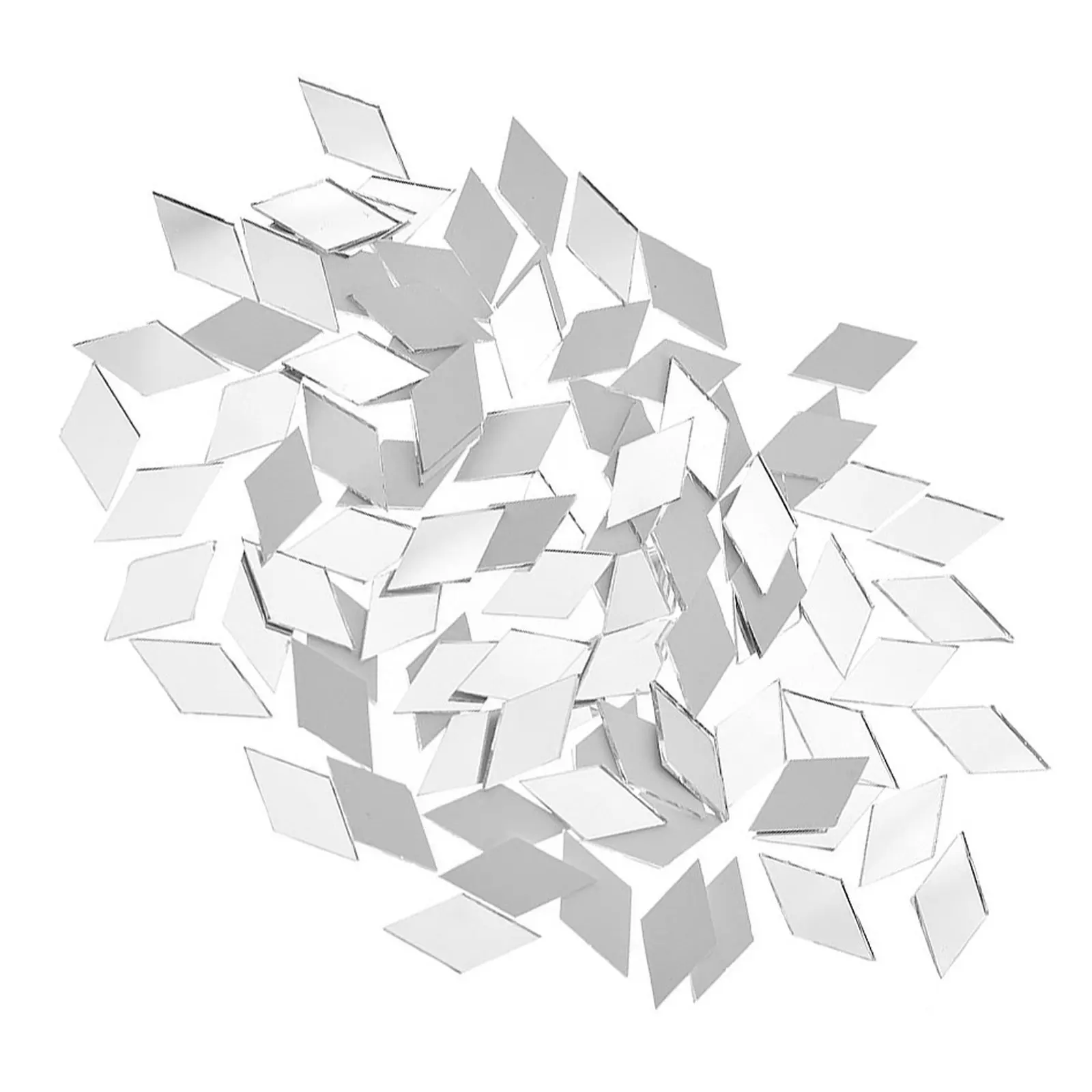 300Pcs Small Mirror Mosaic Tiles Geometric Acrylic Self-Adhesive Mini Wall Decals for Art Craft Supplies Decor Brightening