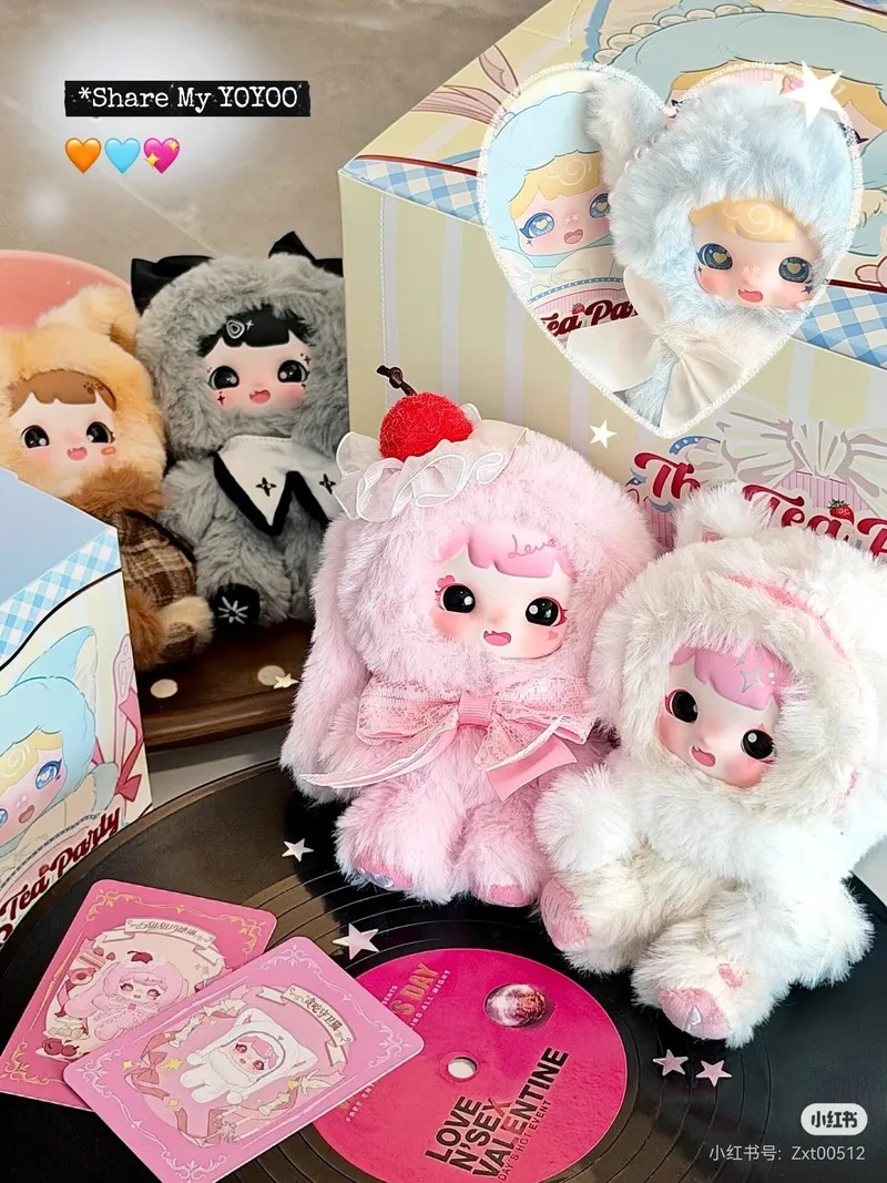 

Плюшевая игрушка-сюрприз Yoyoo: Новая серия «Чайная вечеринка» — Милый кролик-брелок/подвеска для рюкзака для коллекционеров игрушек