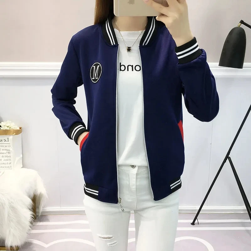 Oversized 5xl Baseball Jackets Spring Fall Women\'s New Coats Fashion Short Bomber Chaquetas Casual Zipper Slim Outerwear