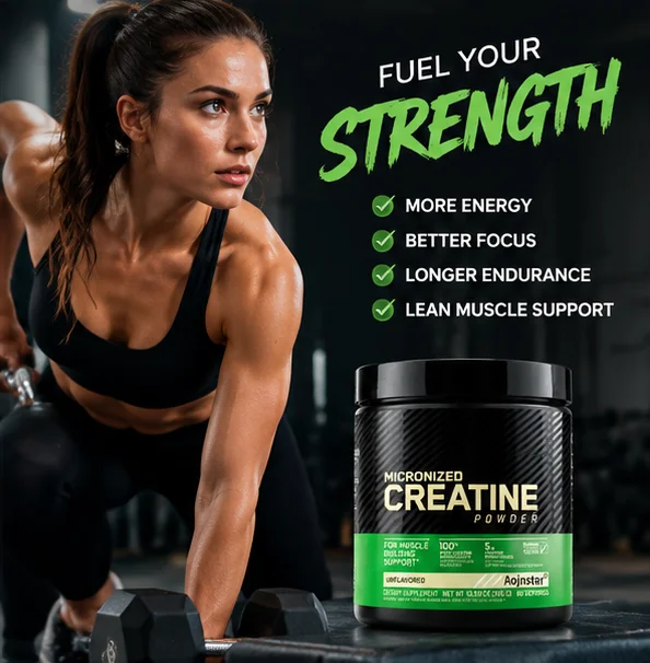 100% Pure Creatine Monohydrate Powder Micronized, Unflavored, Workout Nutrition for Muscle Growth and Training Performance, 300g