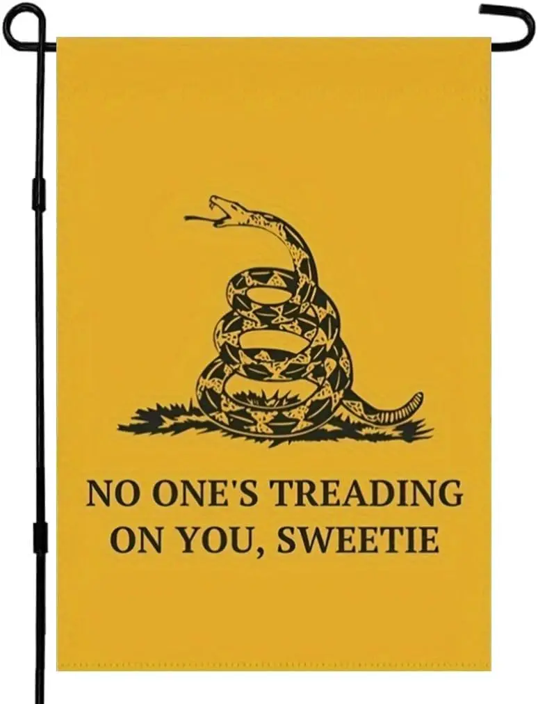 Double Sided Premium Garden Flag, NO ONE'S TREADING ON YOU,SWEETIE Garden Flags for Home Decor - Weather Resistant & LLX PPM