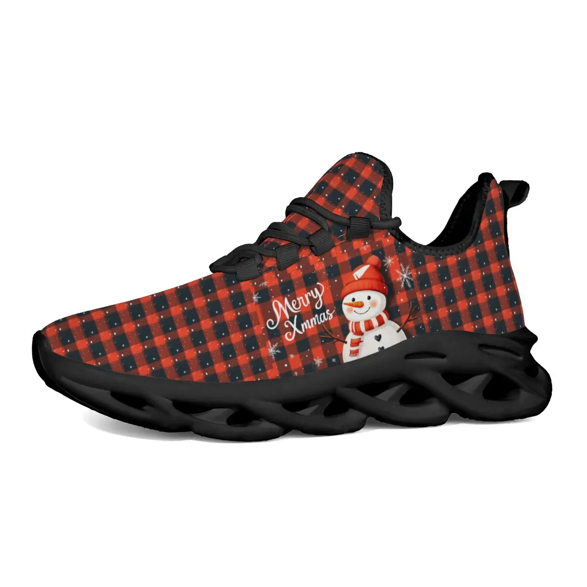 

Breathable Comfortable Low-top Running Shoes with Flat Casual Sports Shoe Lacing Halloween Pattern Design for Parents Children