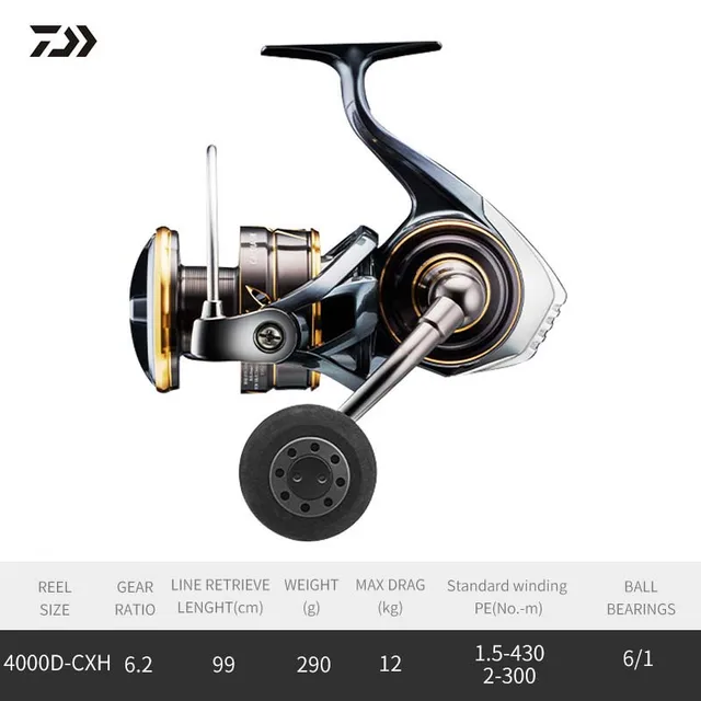 Original DAIWA CALDIA SW Saltwater Spinning Fishing Reel 4000-CXH