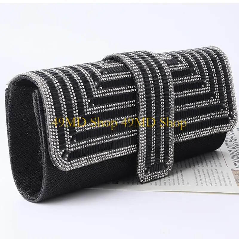 49MD Evening Dinner Handbag Shiny Clutch Bag Sparkly Crossbody Bag for Rhinestone Banquet Handbag Wedding Party Prom Purse