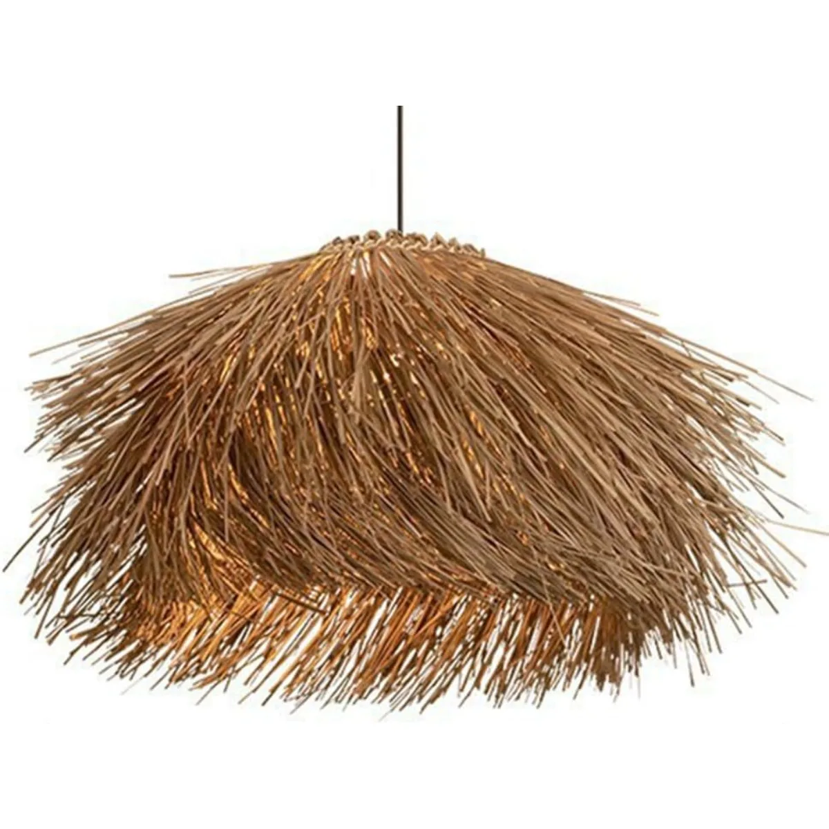 JOYINLED اليابانية الرجعية الروطان قلادة الخفيفة ، البني 40/50/60 سنتيمتر المنسوجة يدويا الروطان الثريا لغرفة الطعام المطبخ غرفة نوم لامو