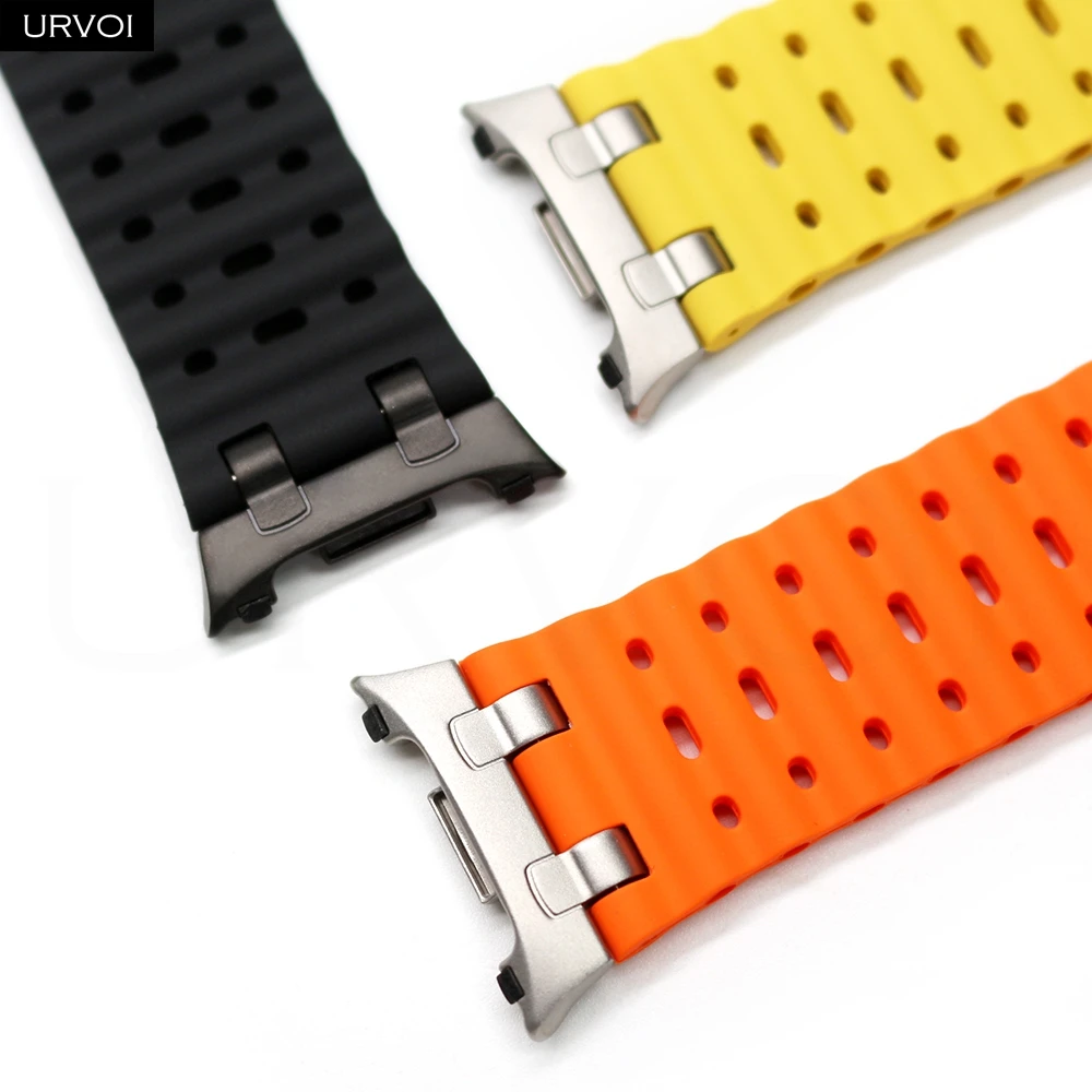URVOI Quality Silicone Band For Samsung Galaxy Watch 9 8 40 44mm 8 Classic 46mm Ocean Strap Pin closure breathable wristband 썸네일 3