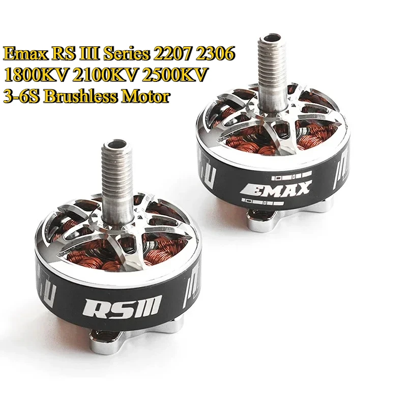 

Новый бесщеточный двигатель Emax RS III серии 2207 2306 1800KV 2100KV 2500KV 3-6S для 5-дюймового радиоуправляемого дрона FPV Квадрокоптера для фристайла