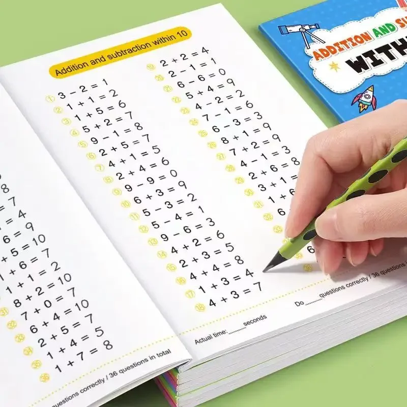 Addition and Subtraction Arithmetic Exercise Book Quick Calculation Math Training Math Arithmetic Books 10-100