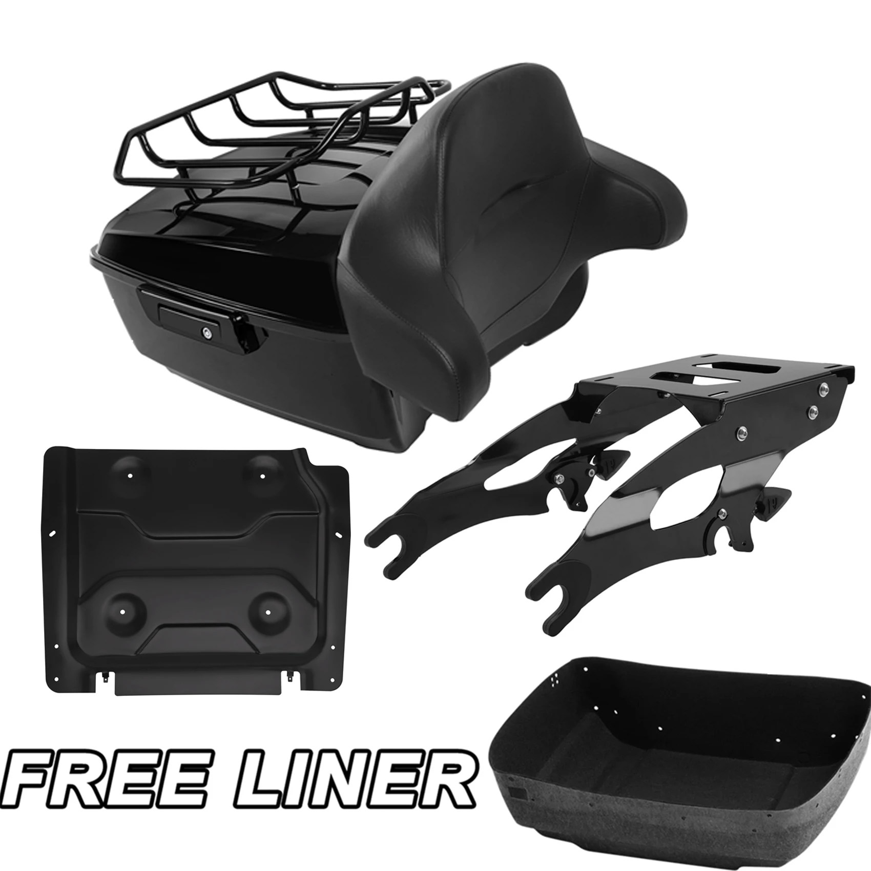 King Trunk Backrest Pad Mount Rack Base Plate Fit For Indian Chieftain Roadmaster Dark Horse Springfield Challenger Limited