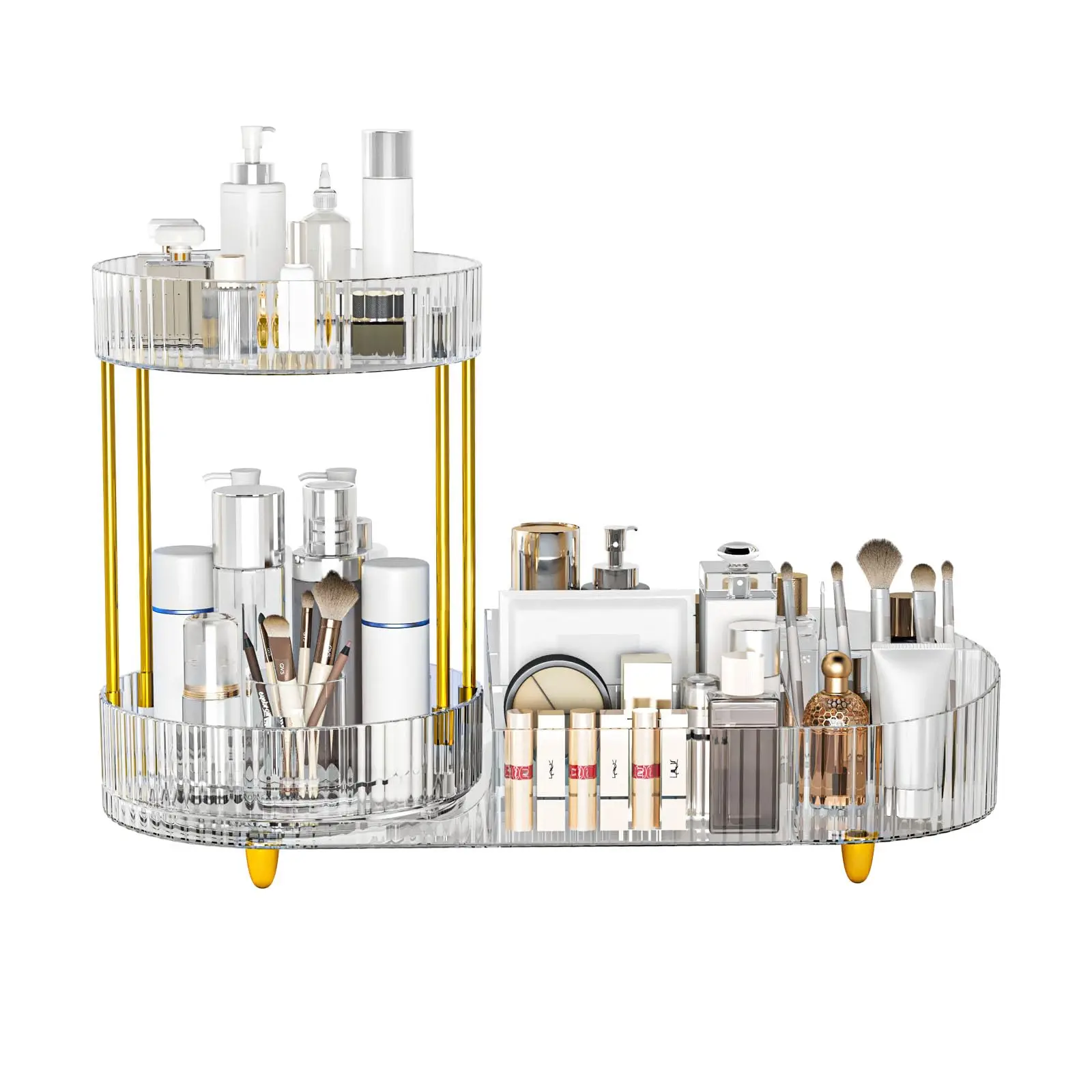 Organizador de Maquillaje Giratorio 360° para Tocador, Organizador de Cosméticos, Perfumes y Productos para el Cuidado de la Piel, Exhibidor de Cosméticos de Gran Capacidad