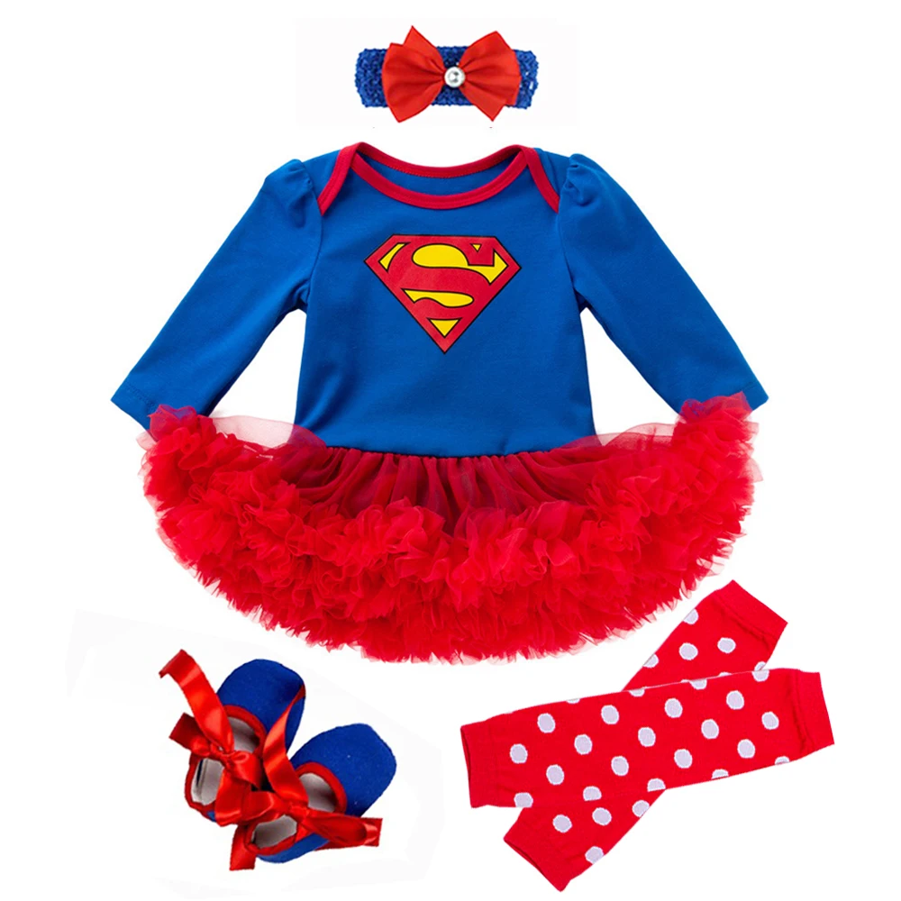 Fashion My First Christmas Baby Girl Clothes Ruffle Romper + Red Bling-Bling Dress 2023 New Year Costume Baby Halloween Outfit