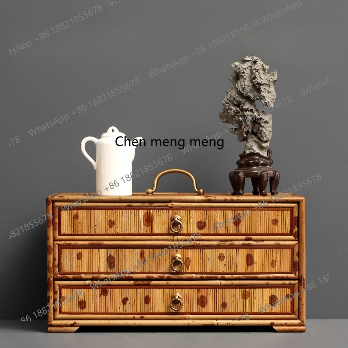 Fan cabinet storage cabinet storage three-layer tea Pu'er cake storage cabinet